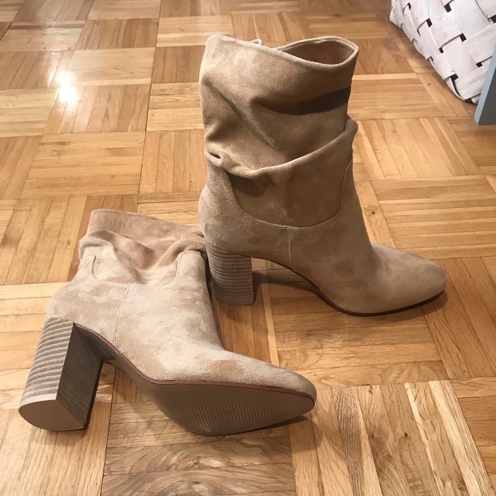 Tan Slouchie Booties BRAND NEW